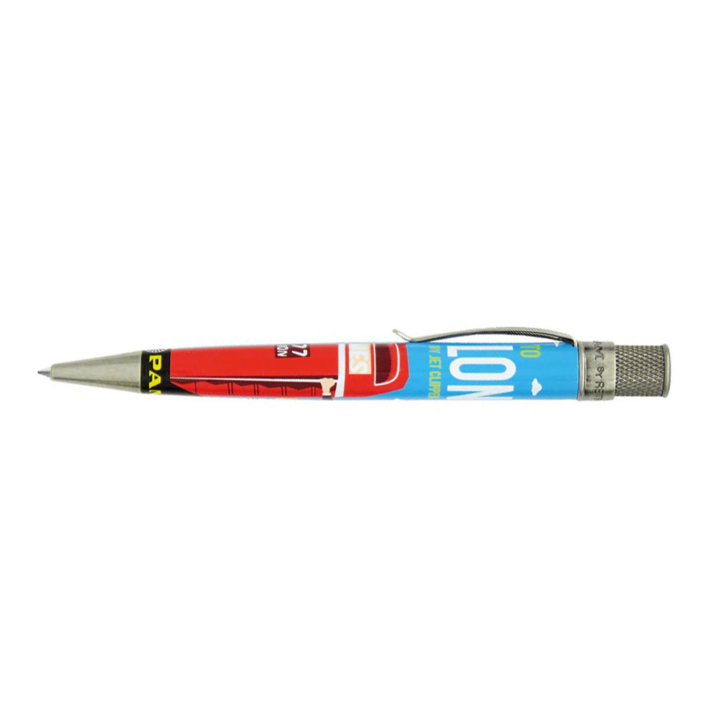Penna Roller Retro 51 Tornado VRR-1308 – Corpo In Acciaio Laccato Rosso, Punta Retrattile, Ricarica Fluida, Lunghezza 15 Cm